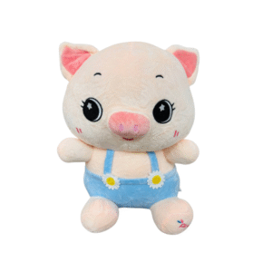 Pelúcia Porquinha com Macacão 35 CM