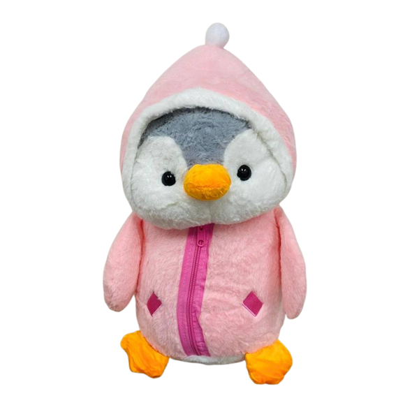 Pelúcia Pinguim com Touca 45 CM