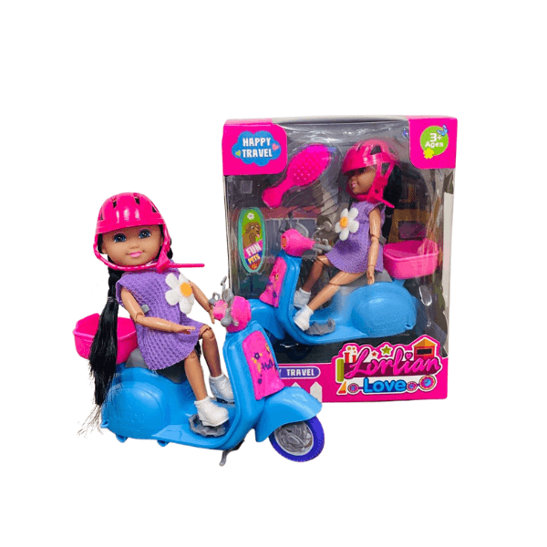 Boneca com Moto e Acessórios - Ref. PR1262