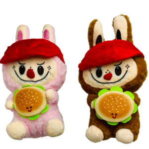 PELUCIA LABUBU COM HAMBURGUER 22CM