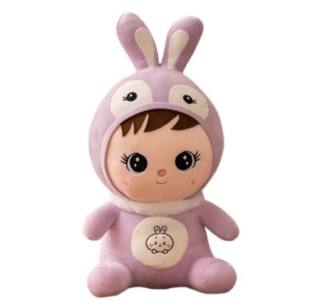 Coelho Bebê de Pelúcia Gigante Lilas - 55cm (Antialérgico e Super Macio!)