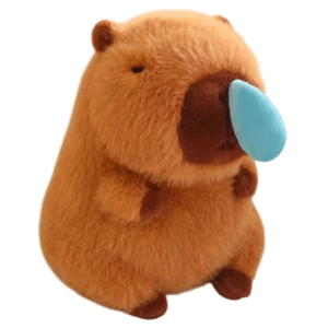 Capivara de Pelúcia Engraçada com Meleca no Nariz - 30cm de Puro Humor!