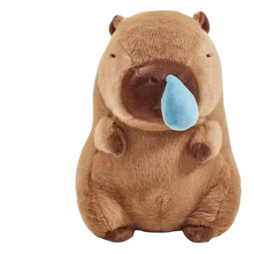 Capivara de Pelúcia Engraçada com Meleca no Nariz - 30cm de Puro Humor! - Imagem 2