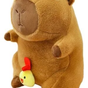 Pelúcia Capivara com Pintinho Puxador - 30cm (Anti-Estresse e Decorativo!)