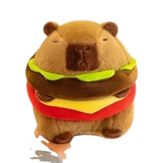 Capivara de Pelúcia 'Capiburger' - 30cm (O Hambúrguer Mais Fofo do Mundo!) - Imagem 2