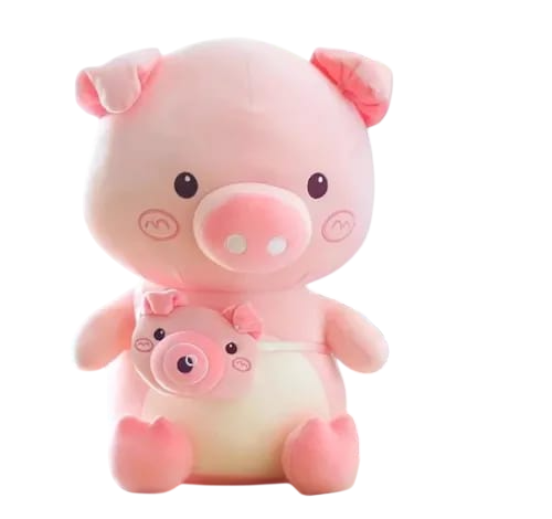 Abraço e Estilo: Pelúcia Porco 34 CM com Bolsinha Fofa! - Imagem 3