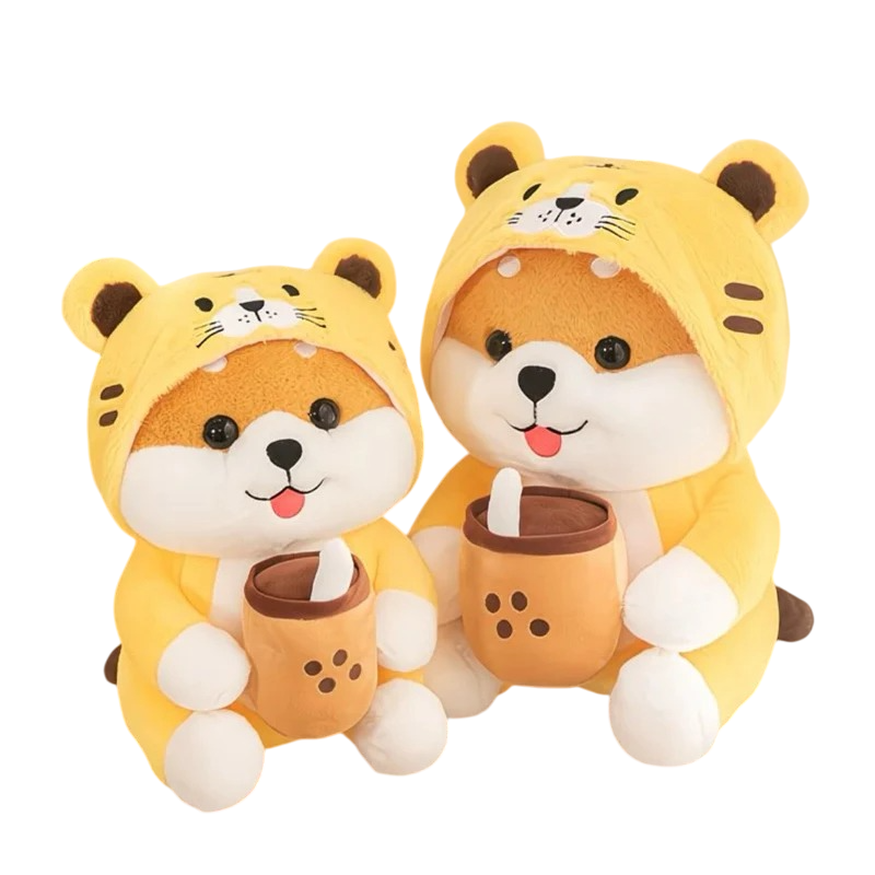 Pelúcia Urso Com Touca De Tigre 30cm Que Une Fofura e Tendência - Imagem 2