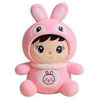 Coelho Bebê de Pelúcia Gigante Rosa- 55cm (Antialérgico e Super Macio!)