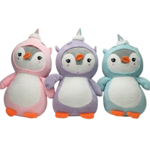 Pelúcia Pinguim Unicórnio 32cm