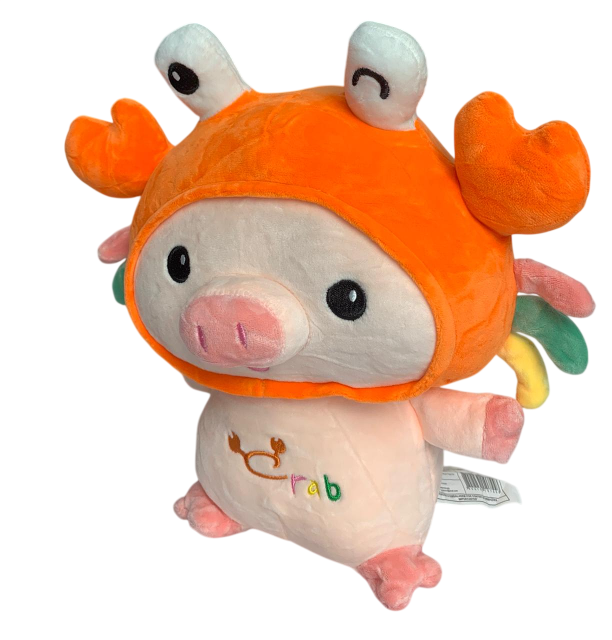 Pelúcia Porquinho Caranguejo Fofinho Laranja