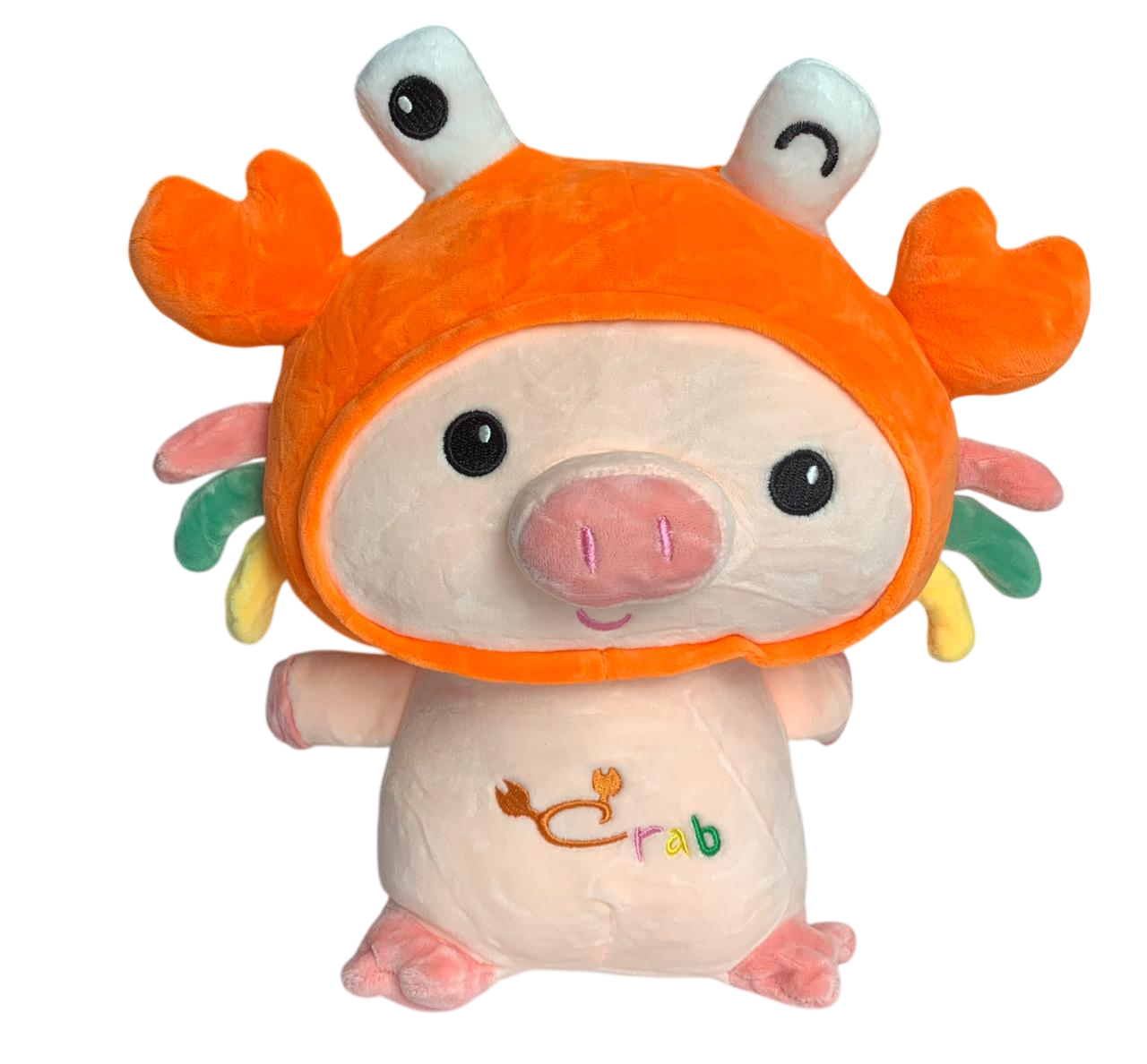 Pelúcia Porquinho Caranguejo Fofinho Laranja - Imagem 2