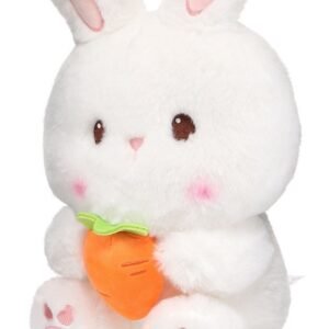 Pelúcia Coelhinho Fofo com Cenoura – Modelo Sentado