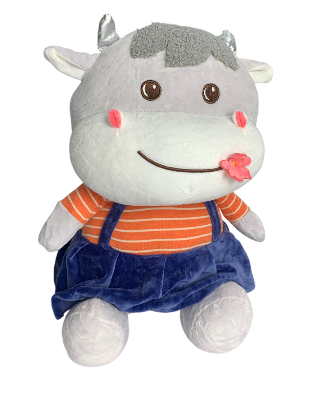 Pelúcia Vaquinha Charmosa Vestidinho Azul - Imagem 2